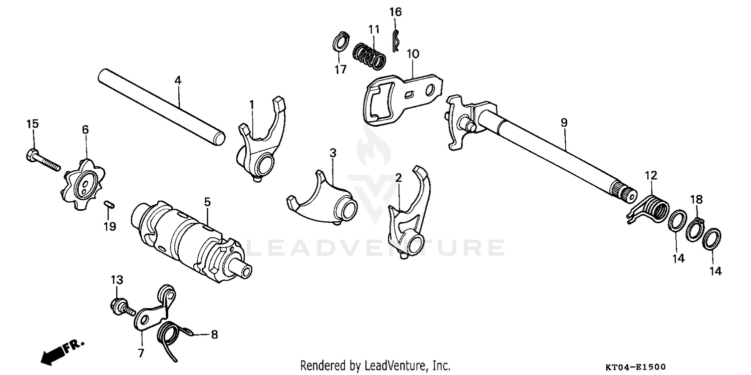 GEARSHIFT DRUM + GEARSHIFT FORK