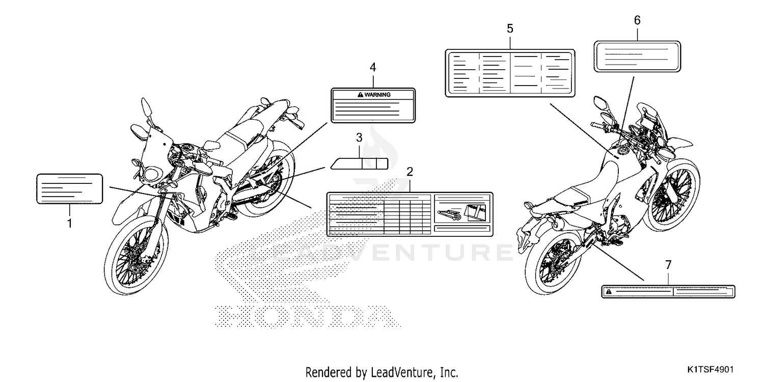 CAUTION LABELS           (CRF300LRA)