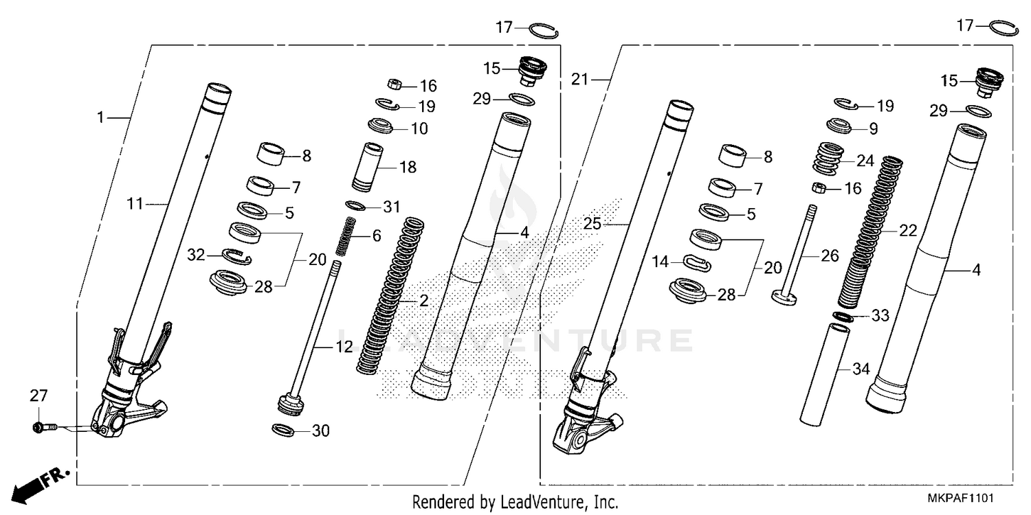 FRONT FORK               (CBR500RA'22/'23)