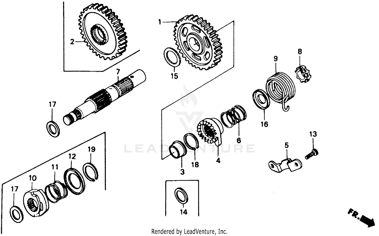 KICK STARTER SPINDLE