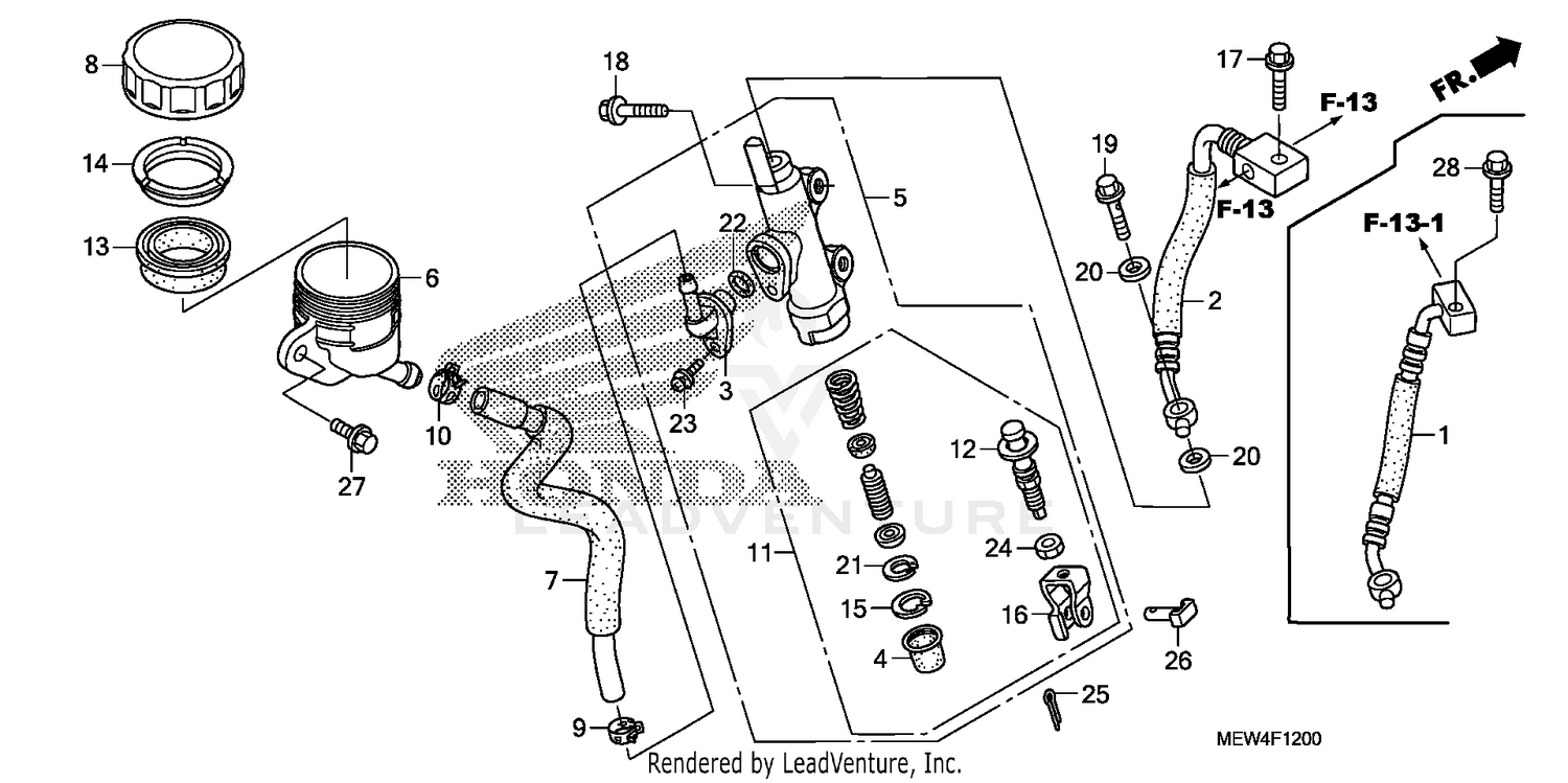 REAR BRAKE MASTER CYLINDER