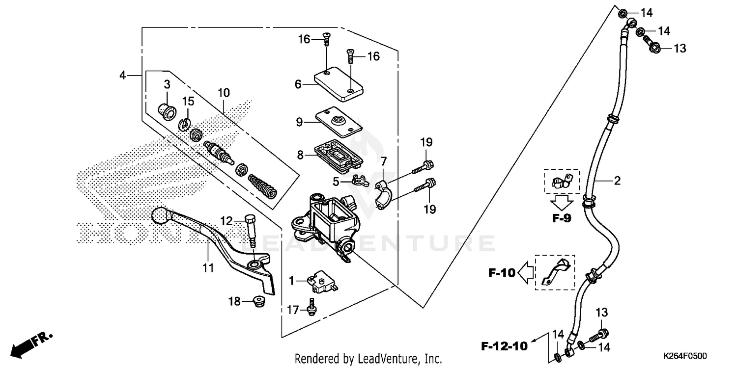 FRONT BRAKE MASTER       CYLINDER