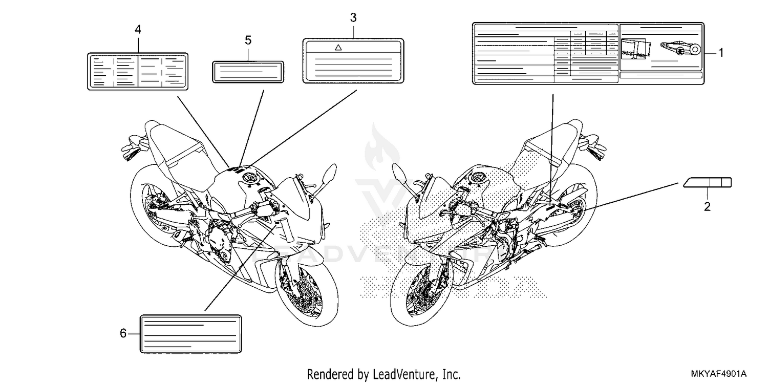 CAUTION LABELS           (CBR650RAC)