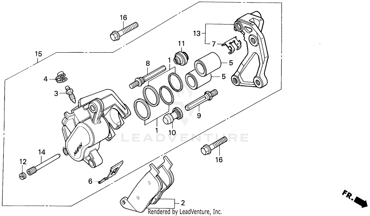VT1100C FRONT BRAKE CALIPER