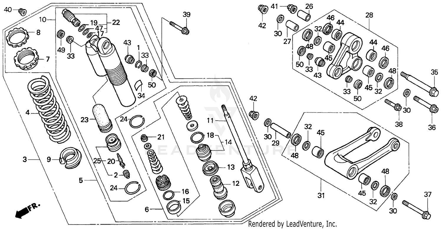 REAR SHOCK ABSORBER 95-97
