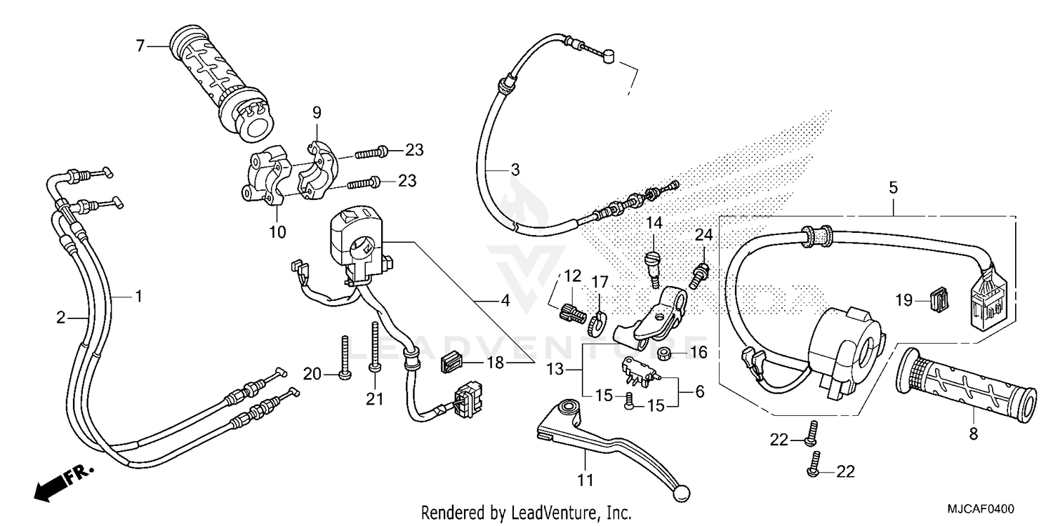 HANDLE LEVER@SWITCH@CABLE