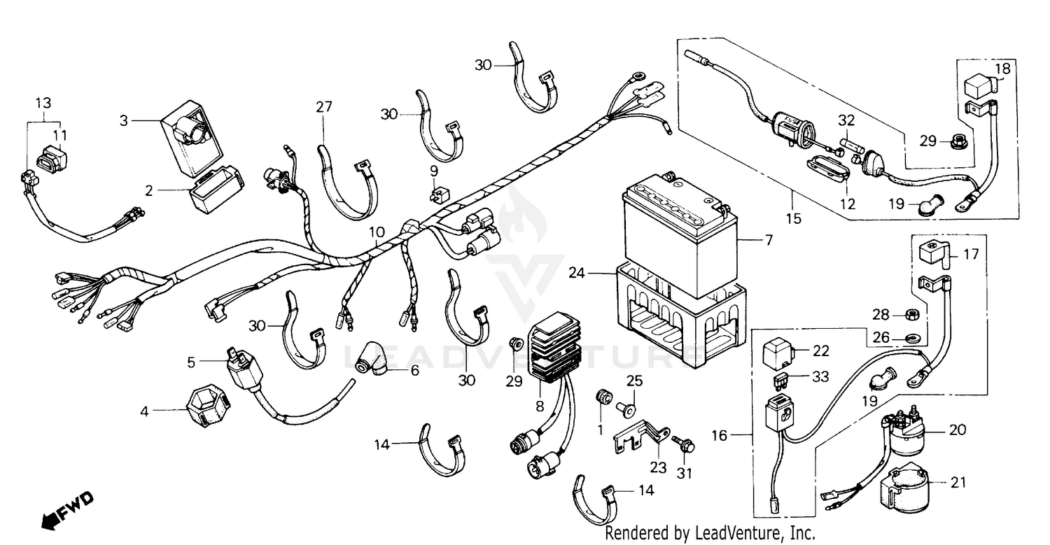 WIRE HARNESS + BATTERY