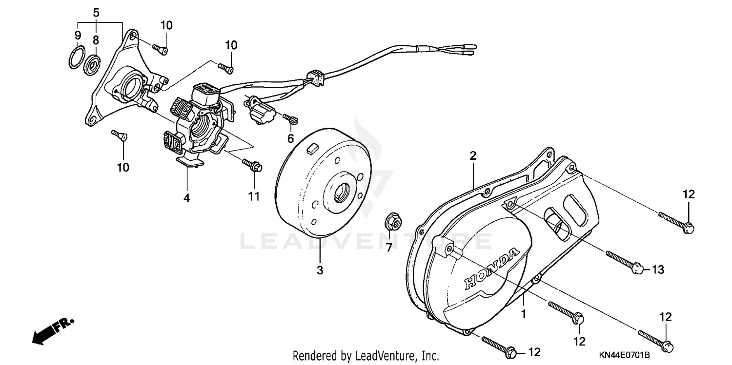 LEFT CRANKCASE COVER     ('92)