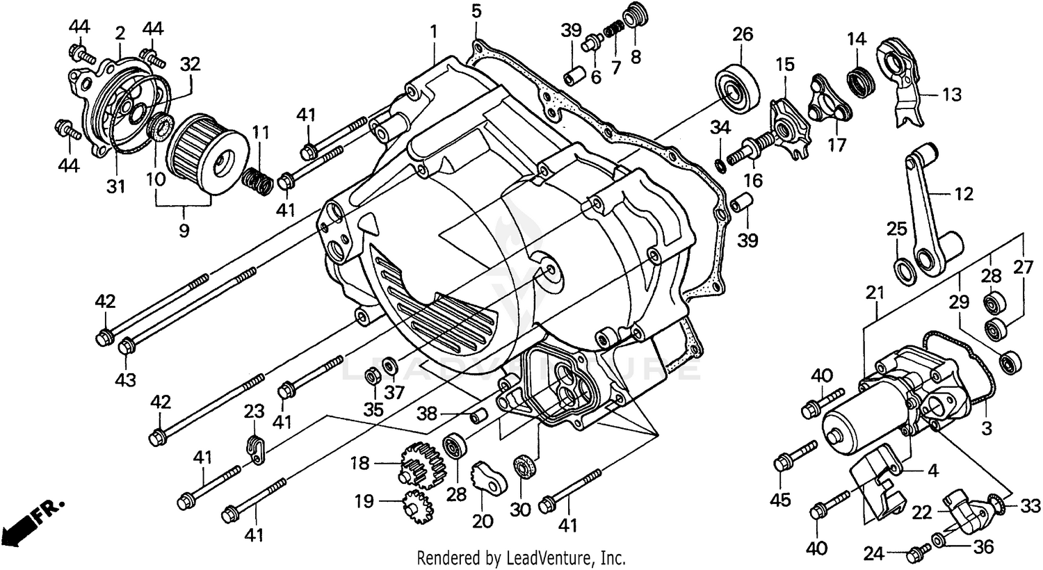 450ES CRANKCASE COVER, FR.