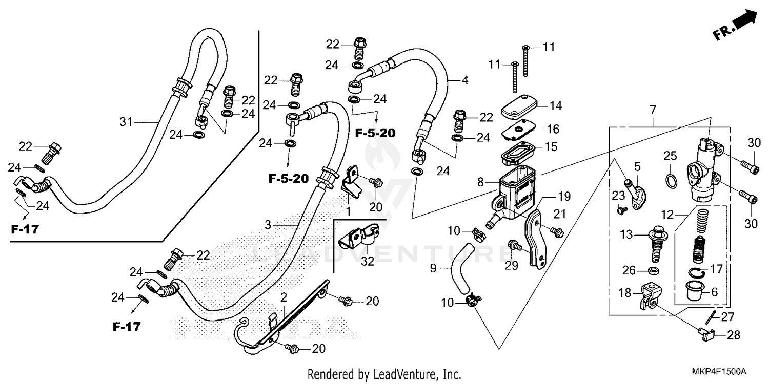 REAR BRAKE MASTER        CYLINDER