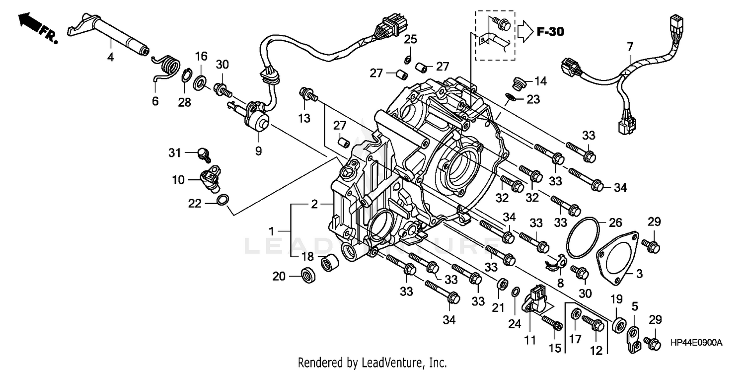 REAR CRANKCASE COVER