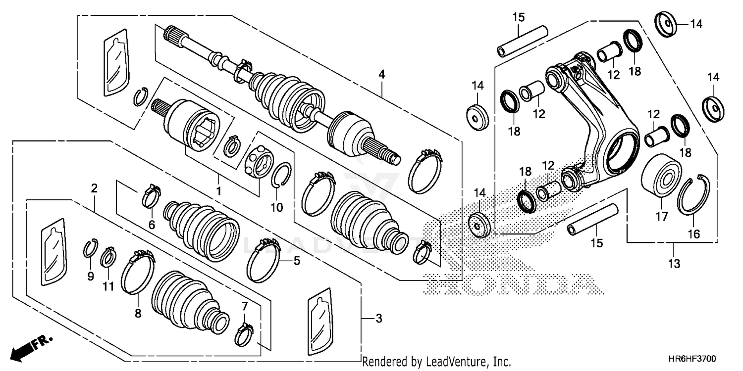 REAR KNUCKLE + REAR DRIVE SHAFT
