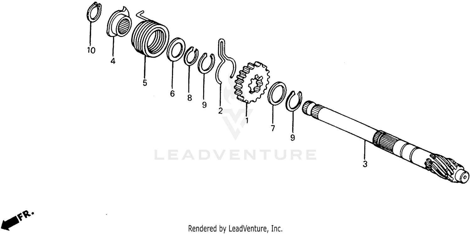 KICK STARTER SPINDLE