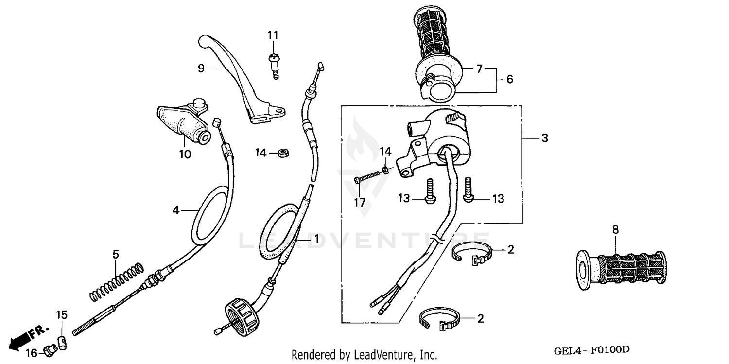 HANDLE LEVER + SWITCH + CABLE