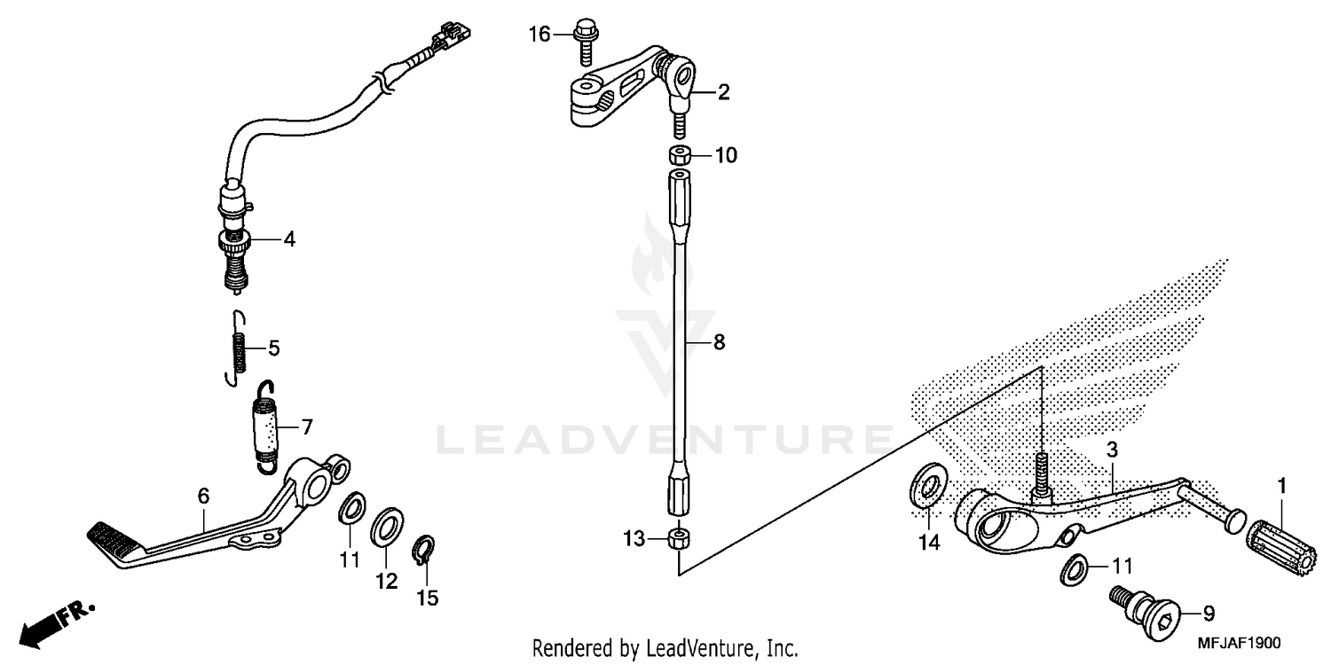 BRAKE PEDAL + CHANGE PEDAL