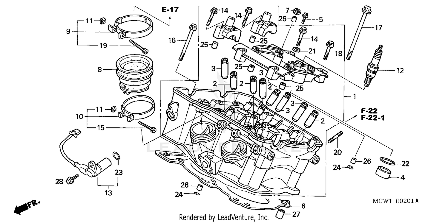 CYLINDER HEAD (RR.)