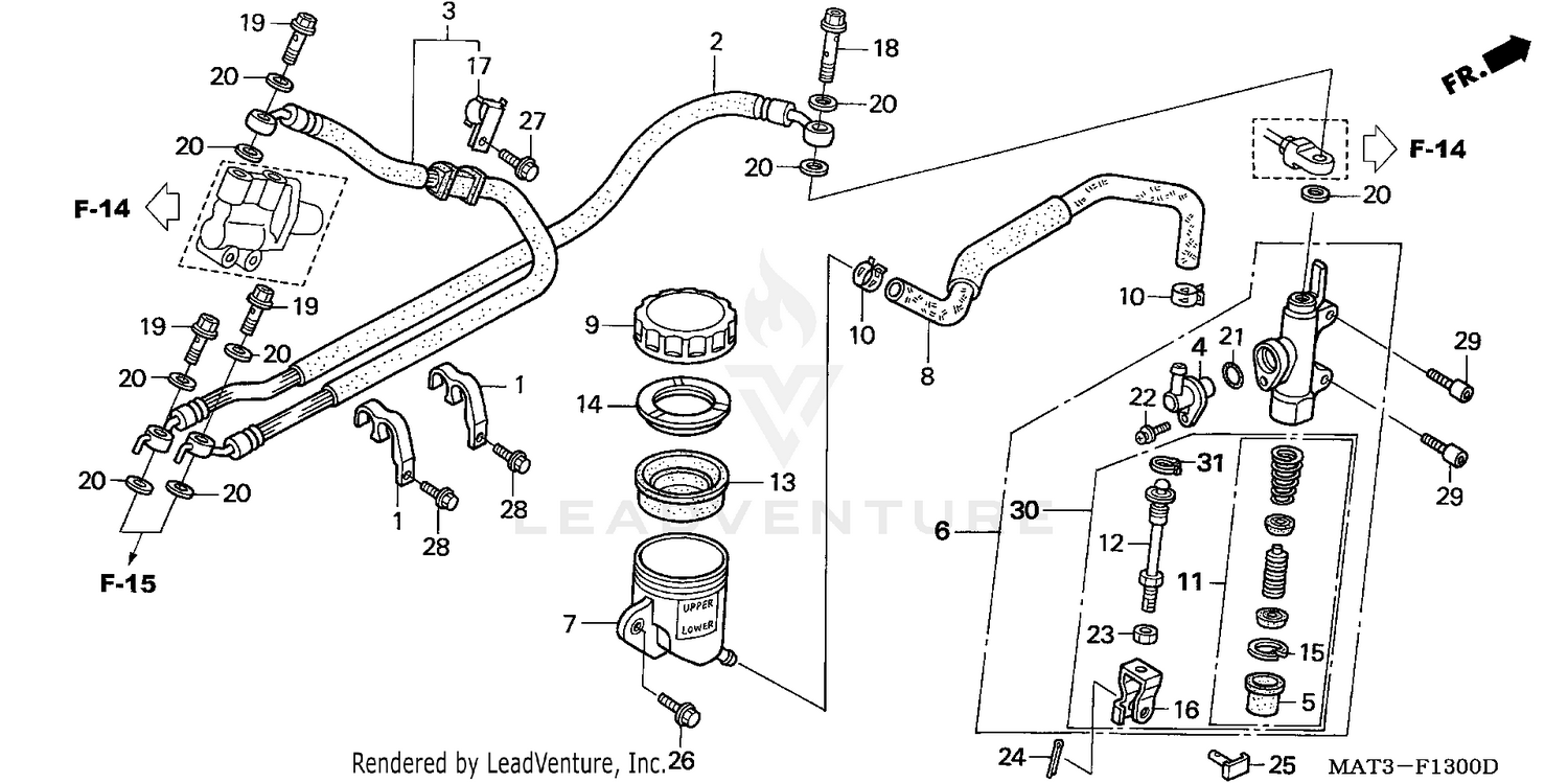 REAR BRAKE MASTER CYLINDER