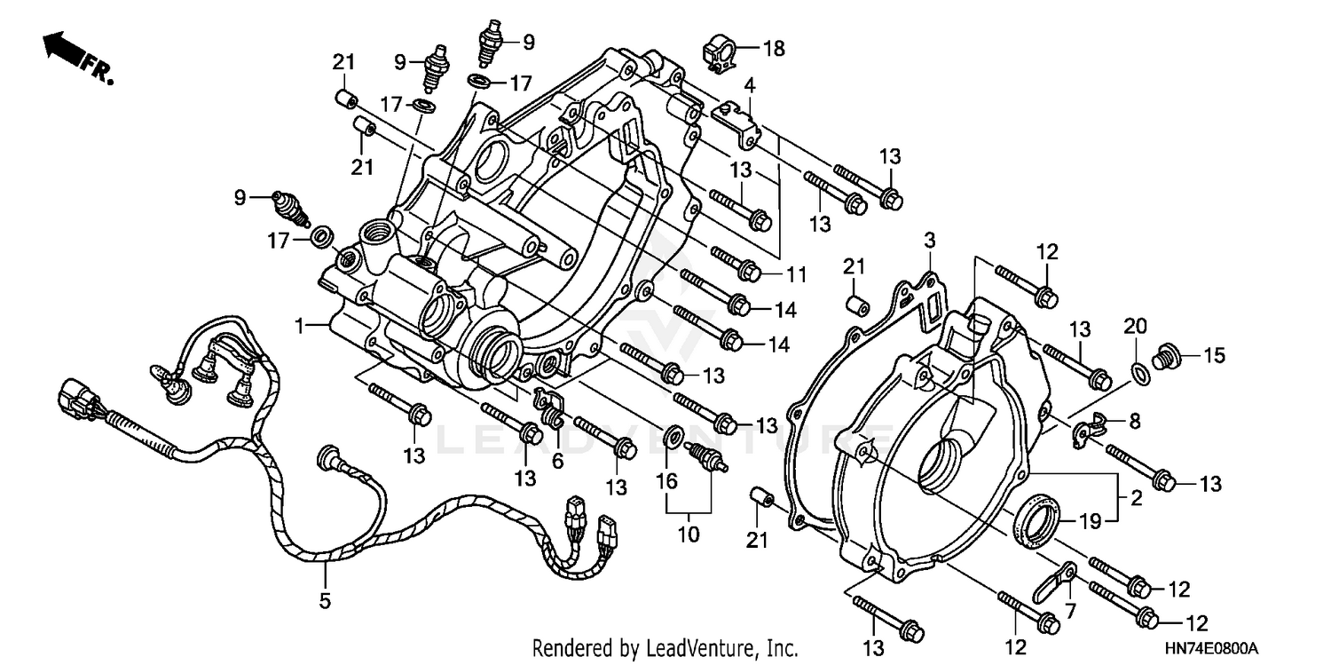 REAR CRANKCASE COVER