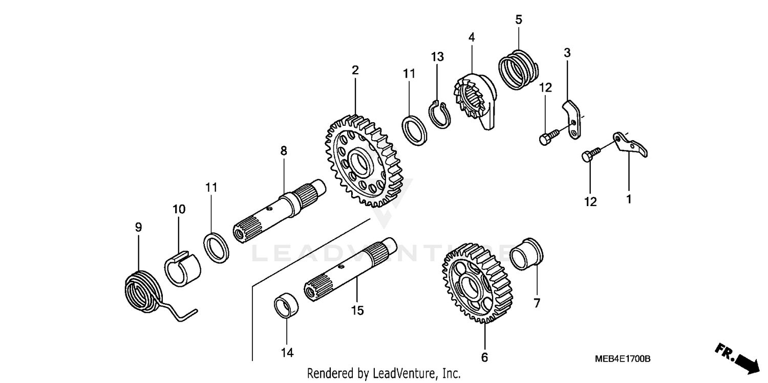 KICK STARTER SPINDLE