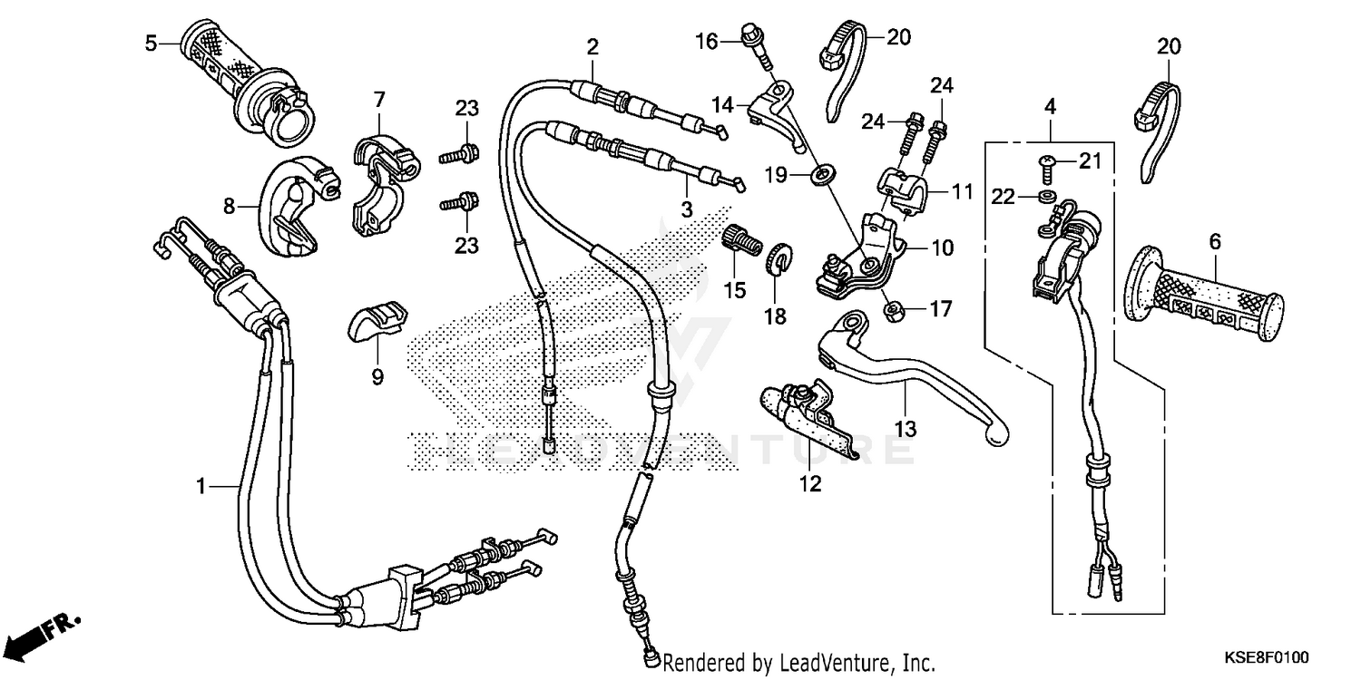 HANDLE LEVER@SWITCH@CABLE