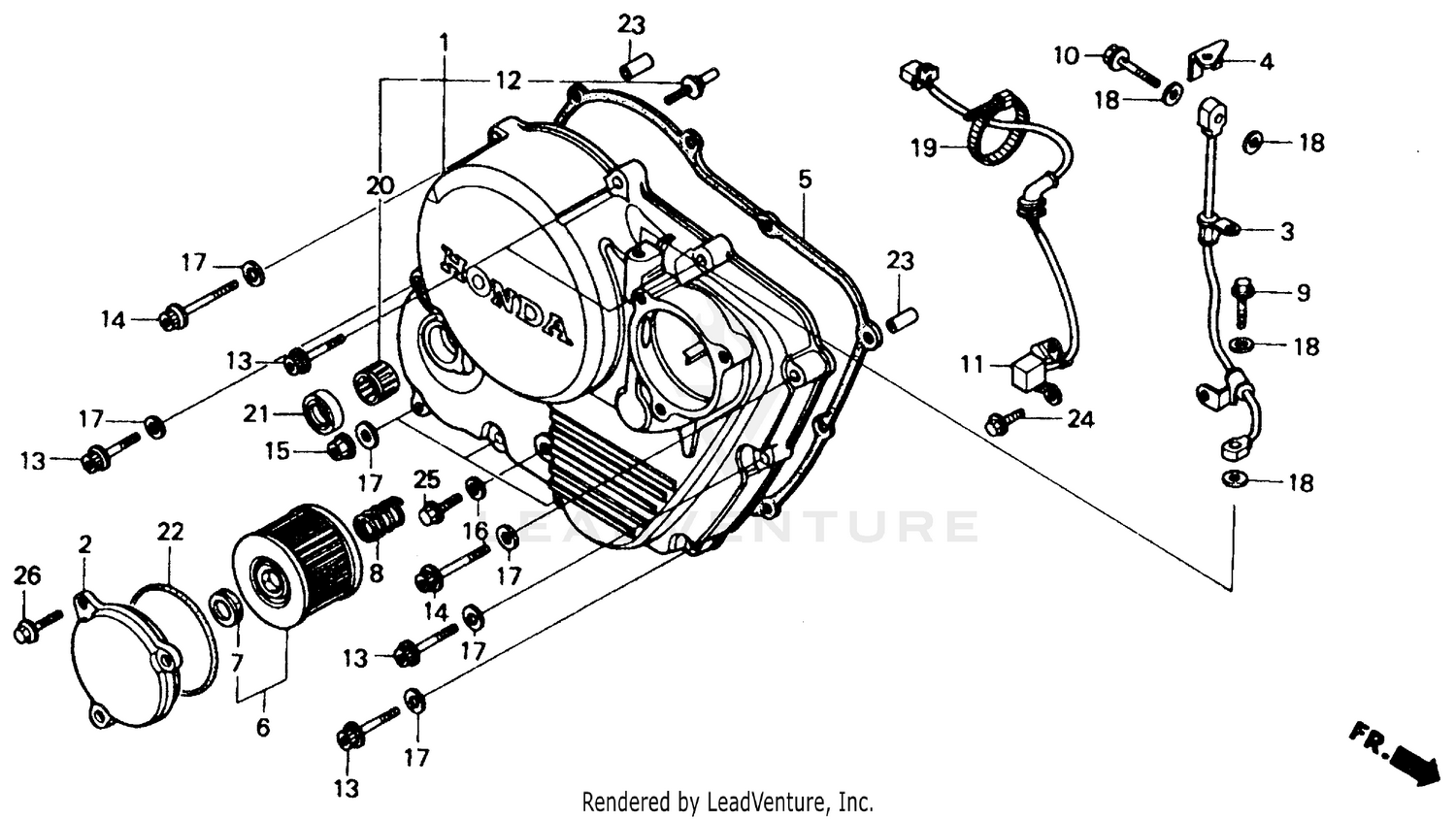 RIGHT CRANKCASE COVER 88-92