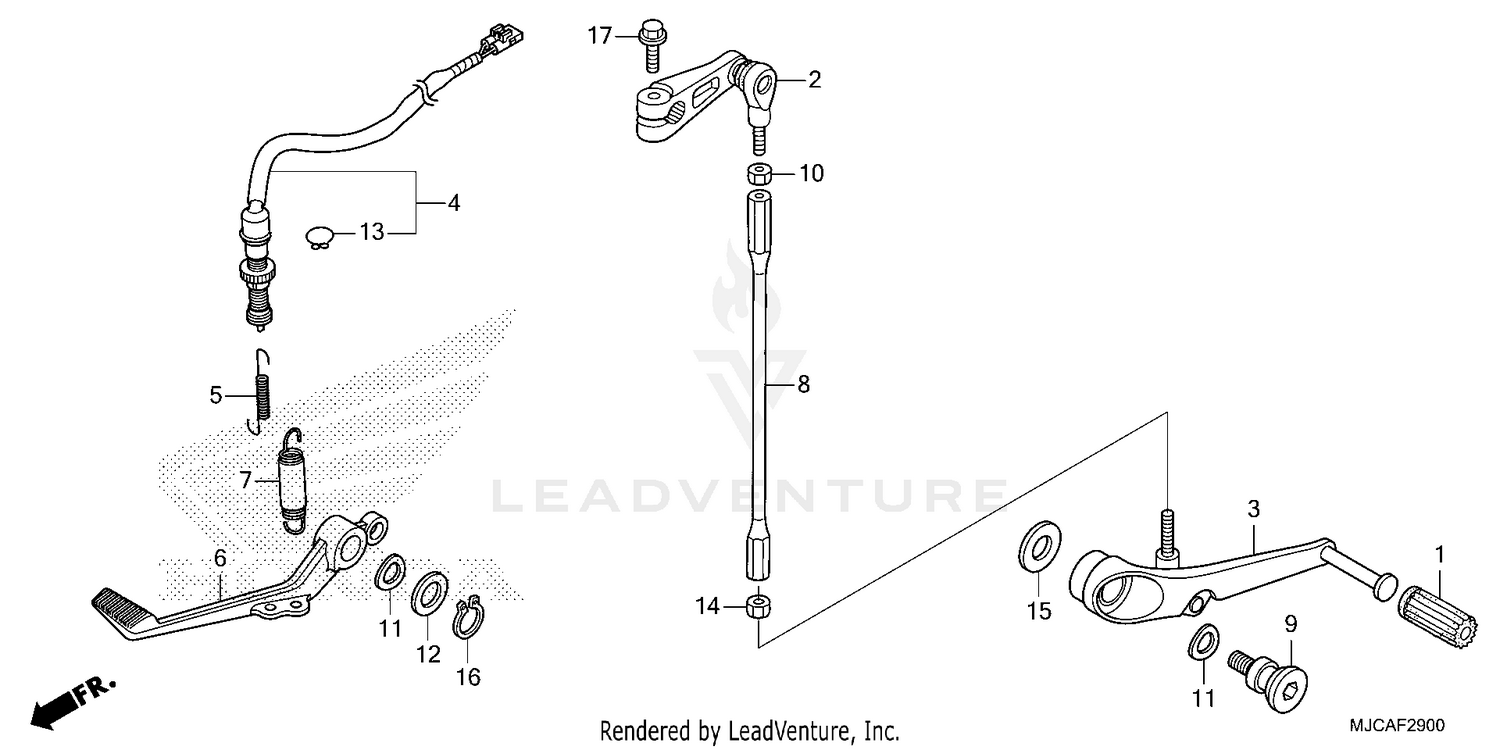 BRAKE PEDAL@CHANGE PEDAL