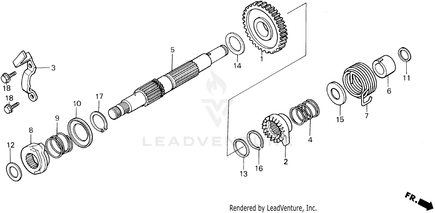 KICK STARTER SPINDLE
