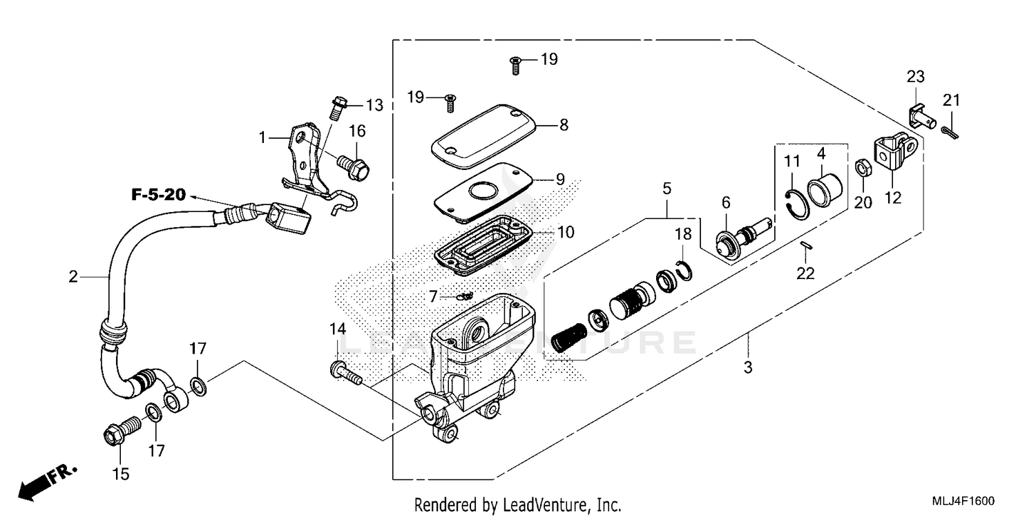 REAR BRAKE MASTER        CYLINDER