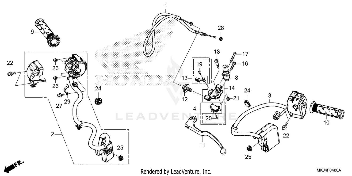 HANDLE LEVER@SWITCH@CABLE