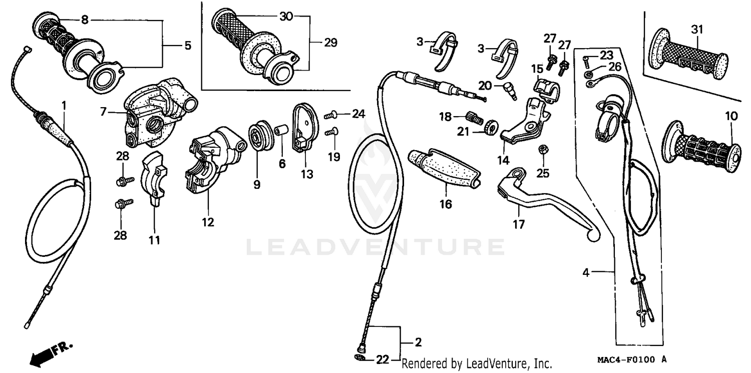 HANDLE + SWITCHES + CABLES