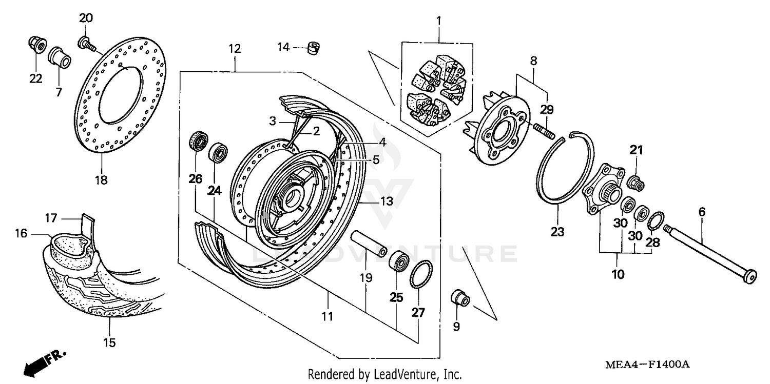 REAR WHEEL (VTX1300S)