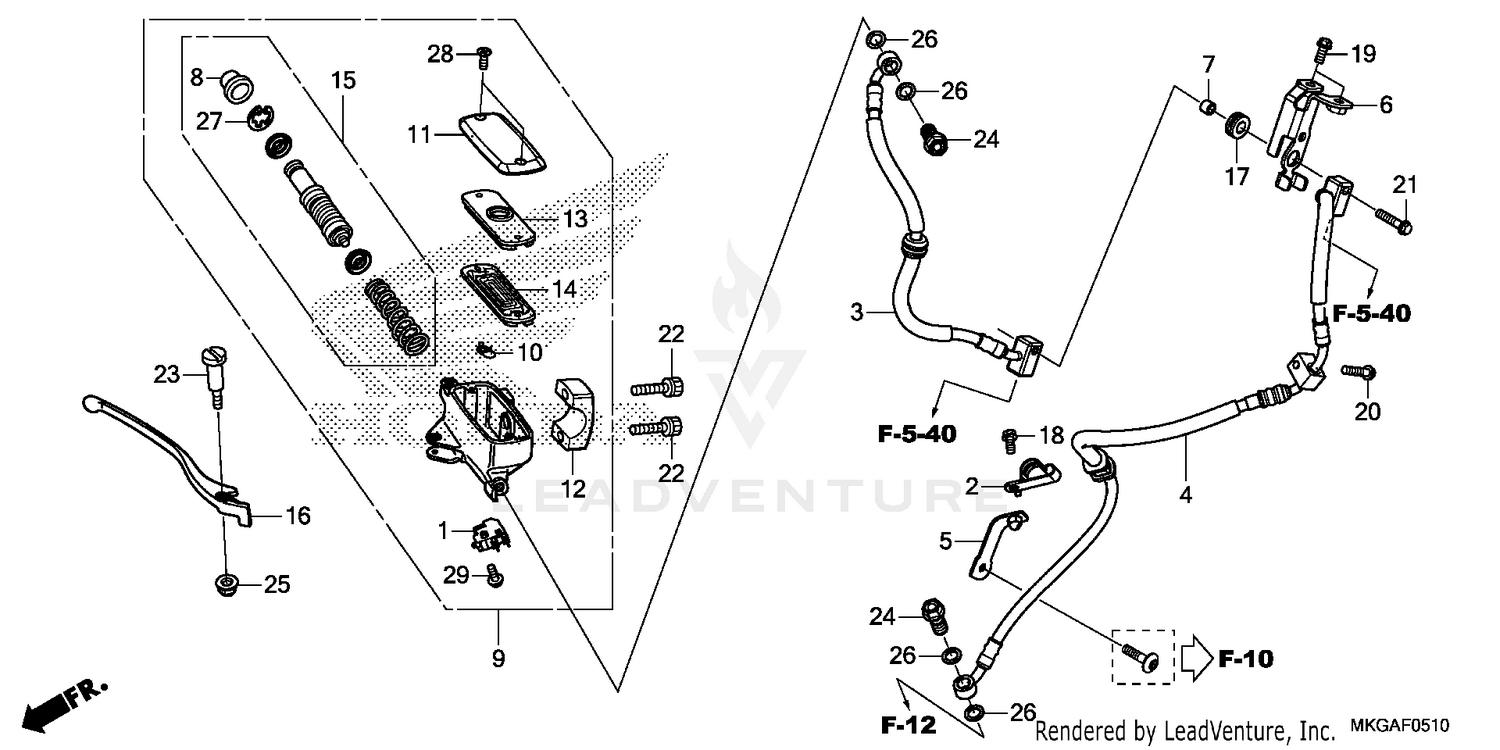FRONT BRAKE MASTER       CYLINDER (2)