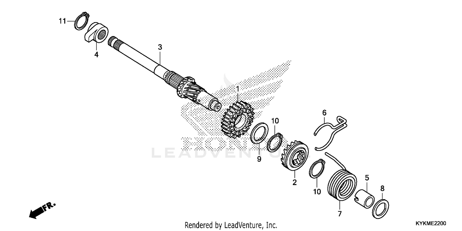 KICK STARTER SPINDLE