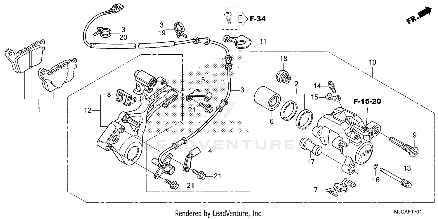 REAR BRAKE CALIPER (2)