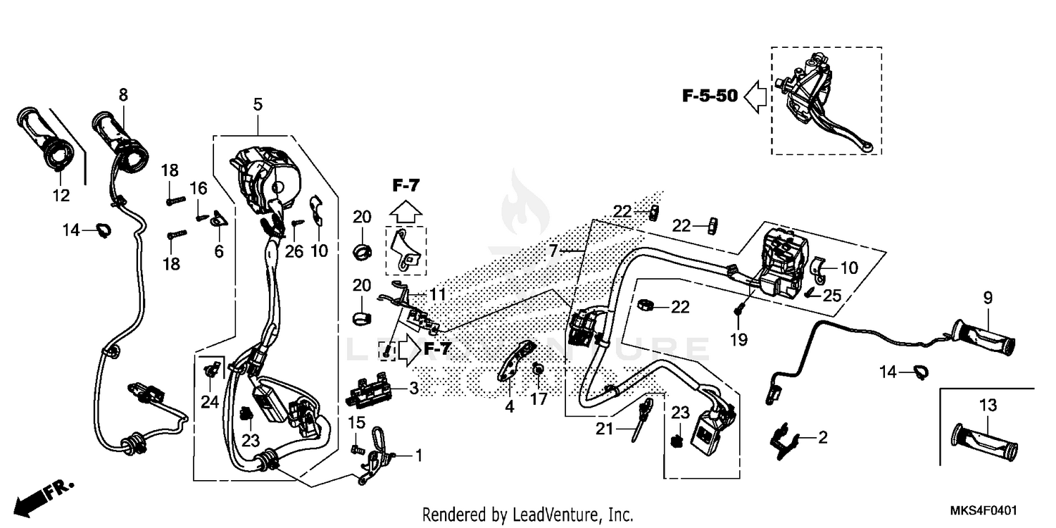 HANDLE LEVER@SWITCH@CABLE (DCT)