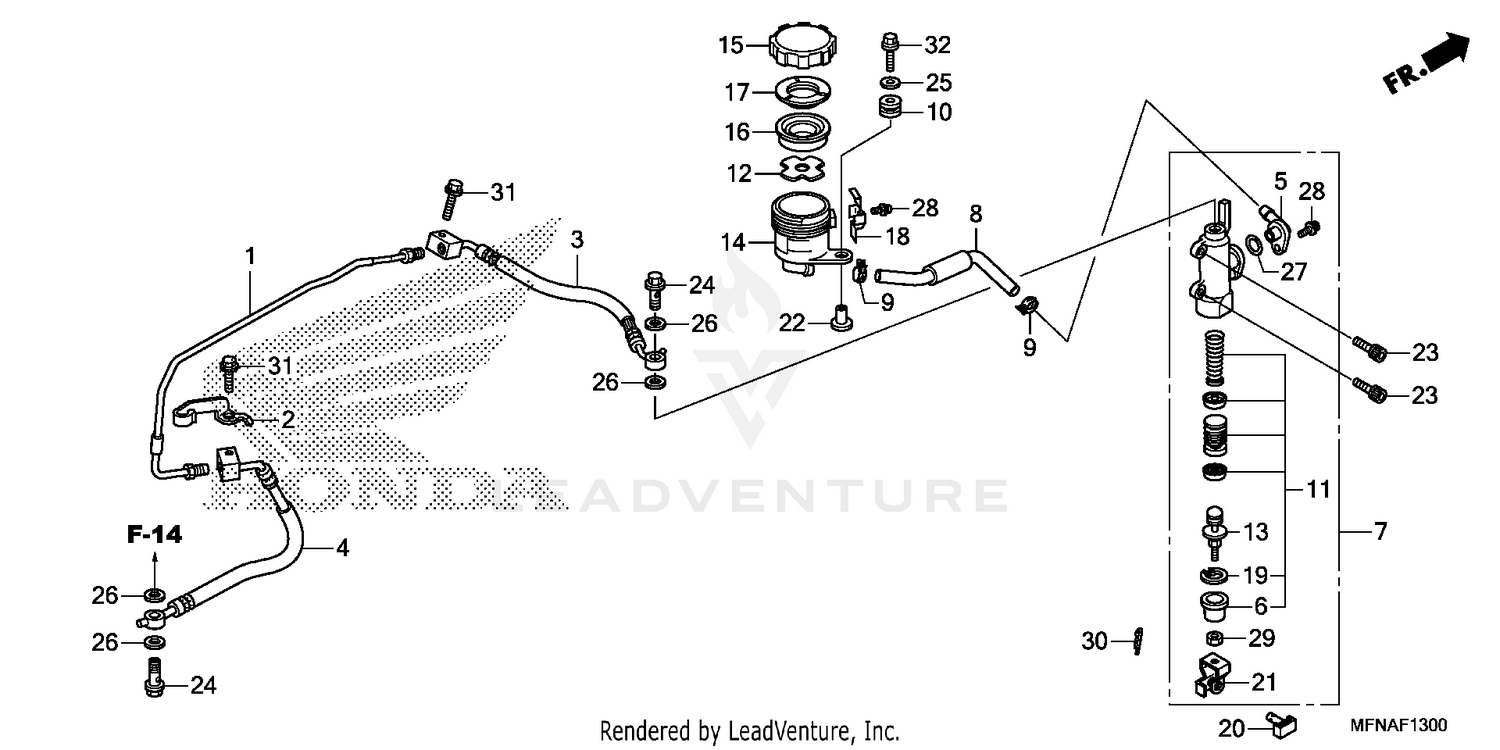 REAR BRAKE MASTER        CYLINDER