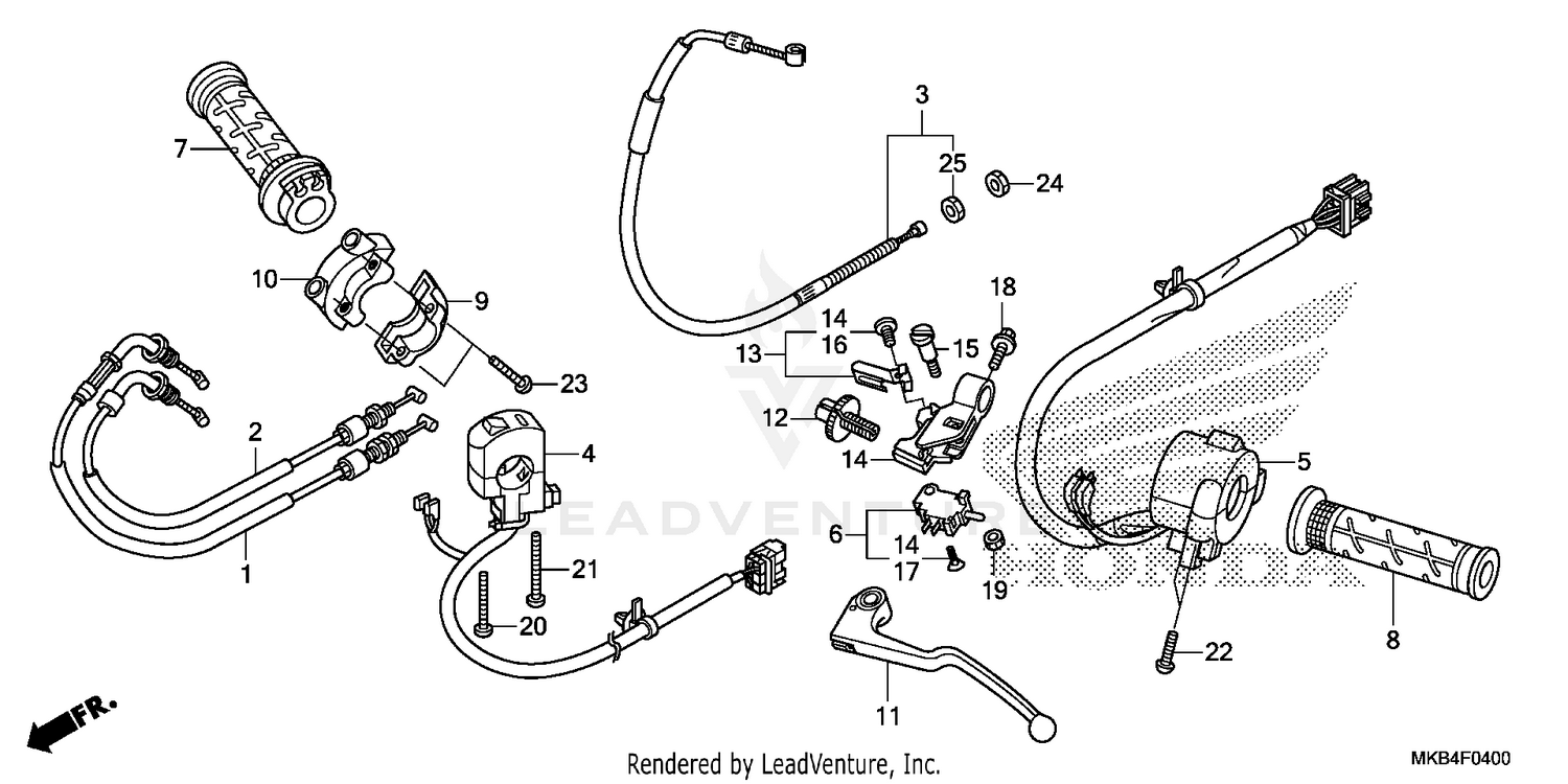 HANDLE LEVER@SWITCH@CABLE