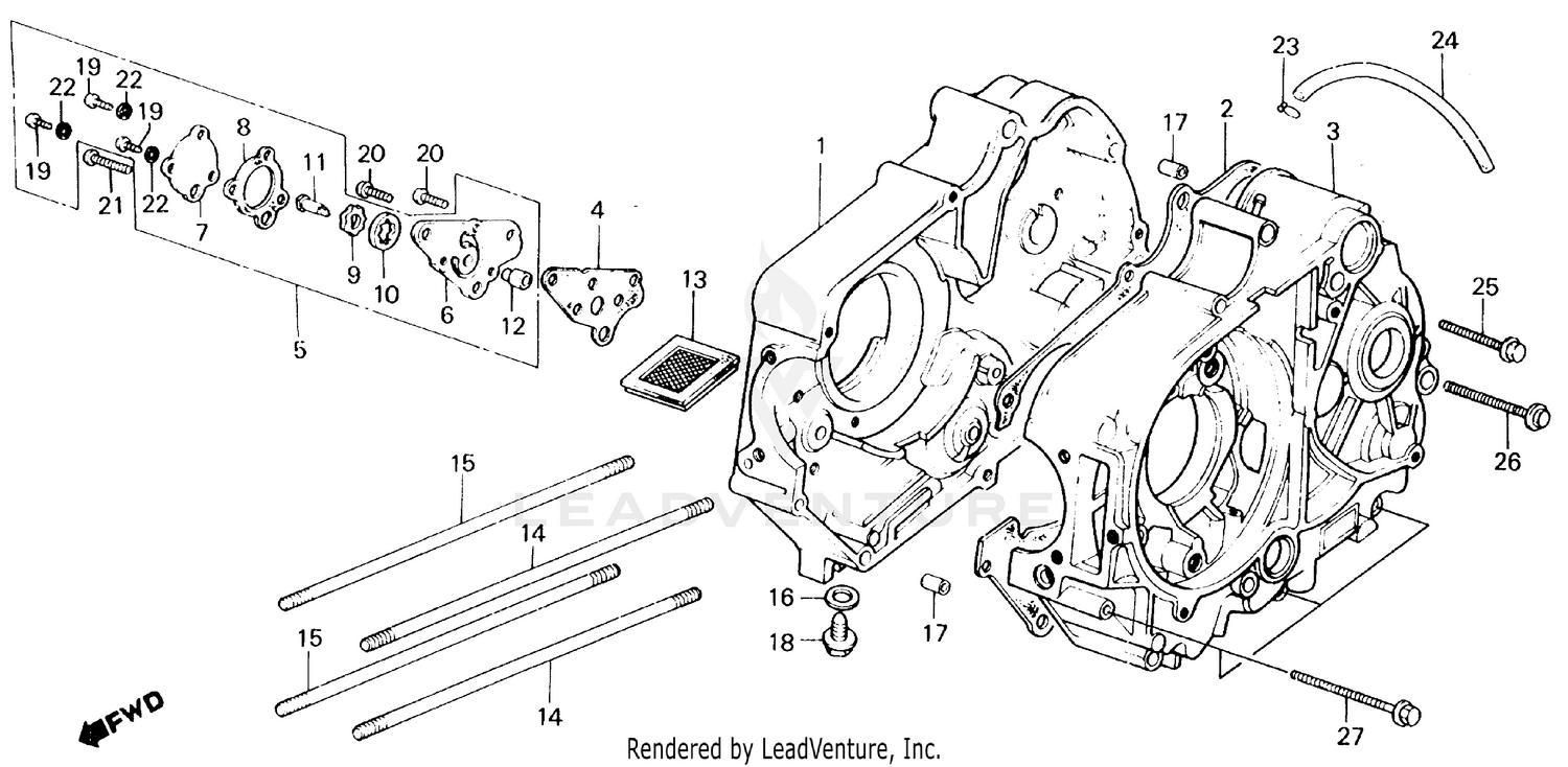 CRANKCASE + OIL PUMP