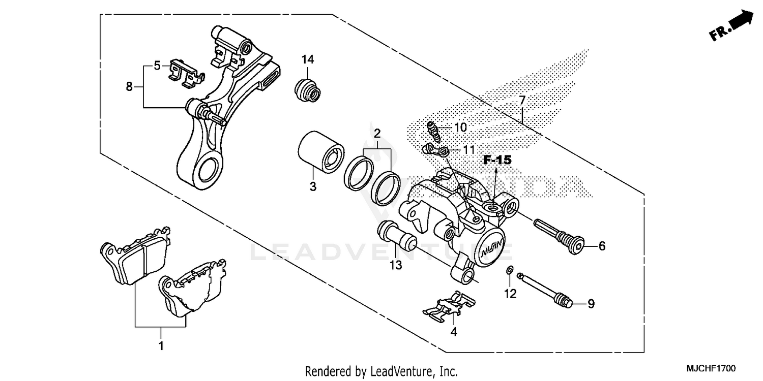 REAR BRAKE CALIPER (1)