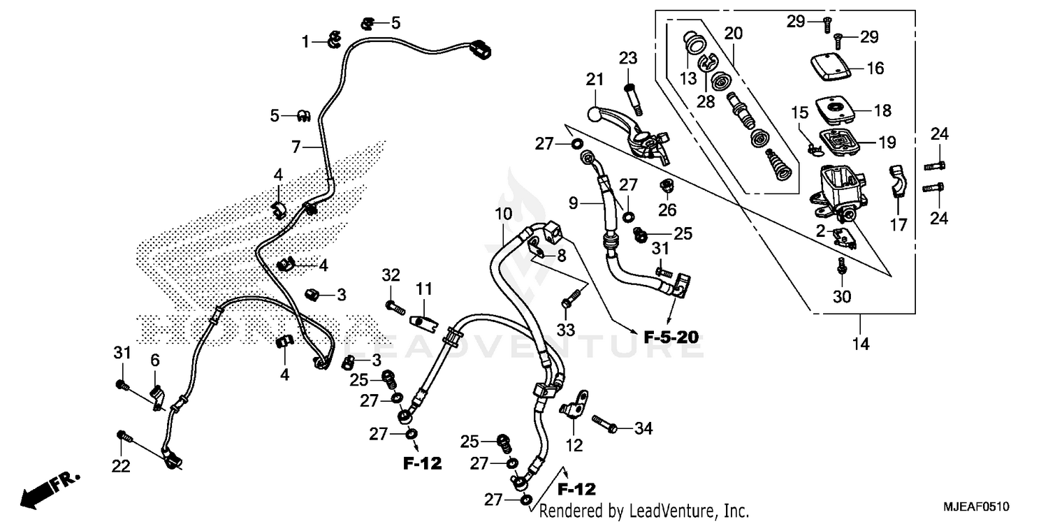 FRONT BRAKE MASTER       CYLINDER (2)