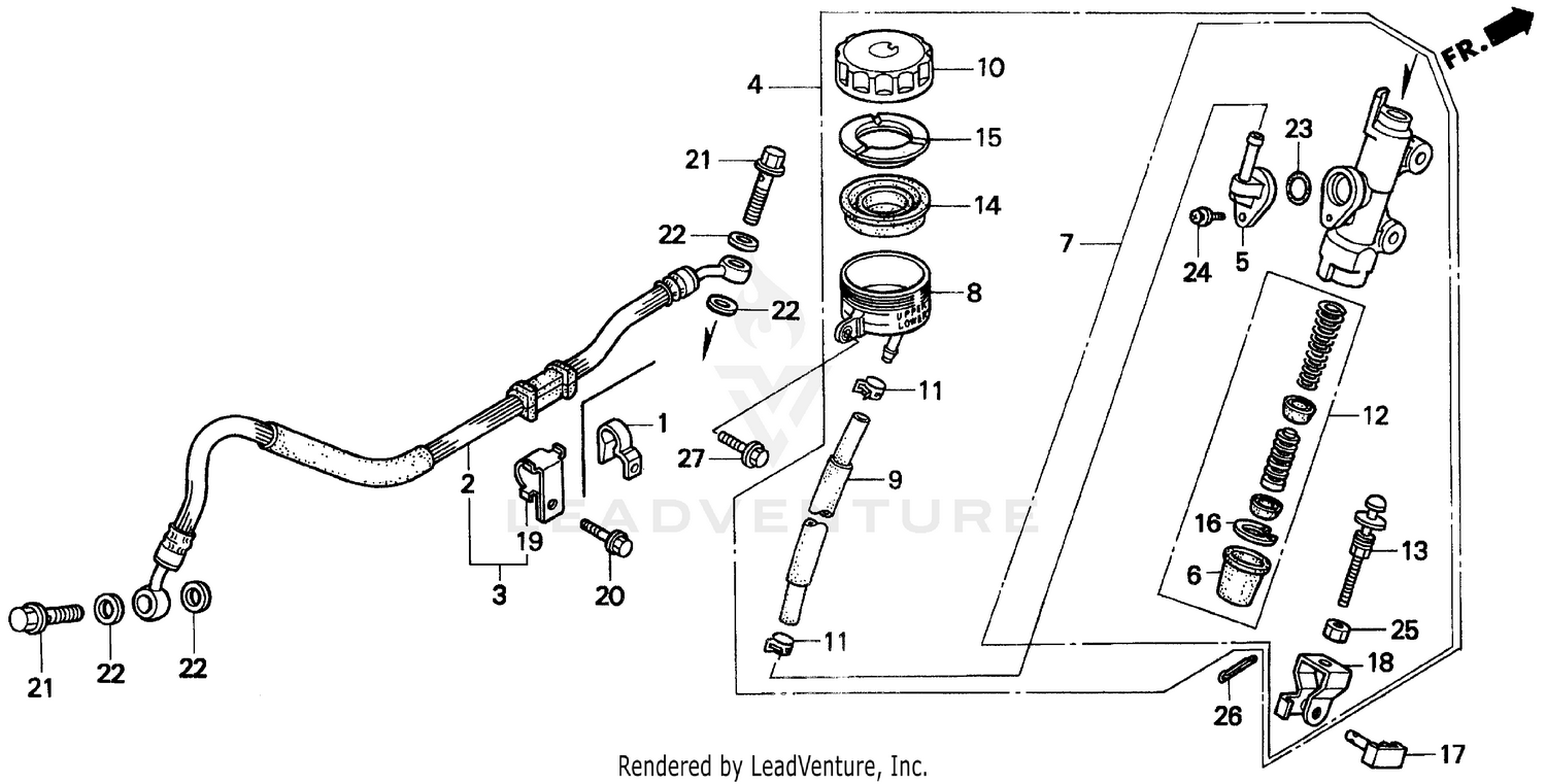 RR. BRAKE MASTER CYL.