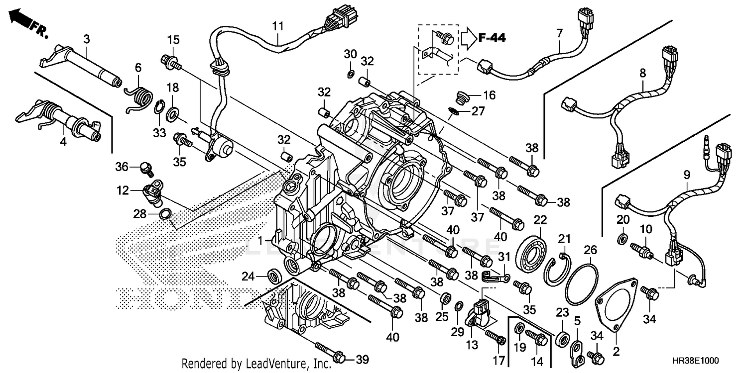 REAR CRANKCASE COVER