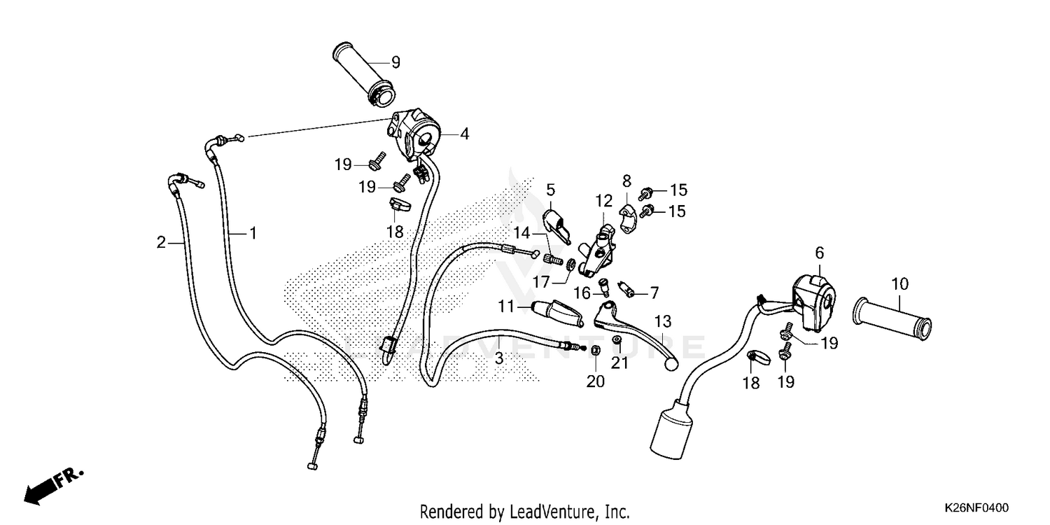 HANDLE LEVER@SWITCH@CABLE