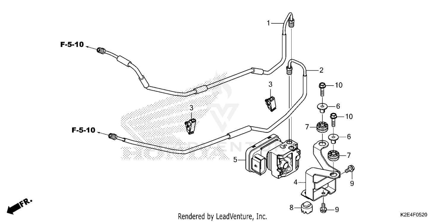 ABS MODULATOR@BRAKE PIPE