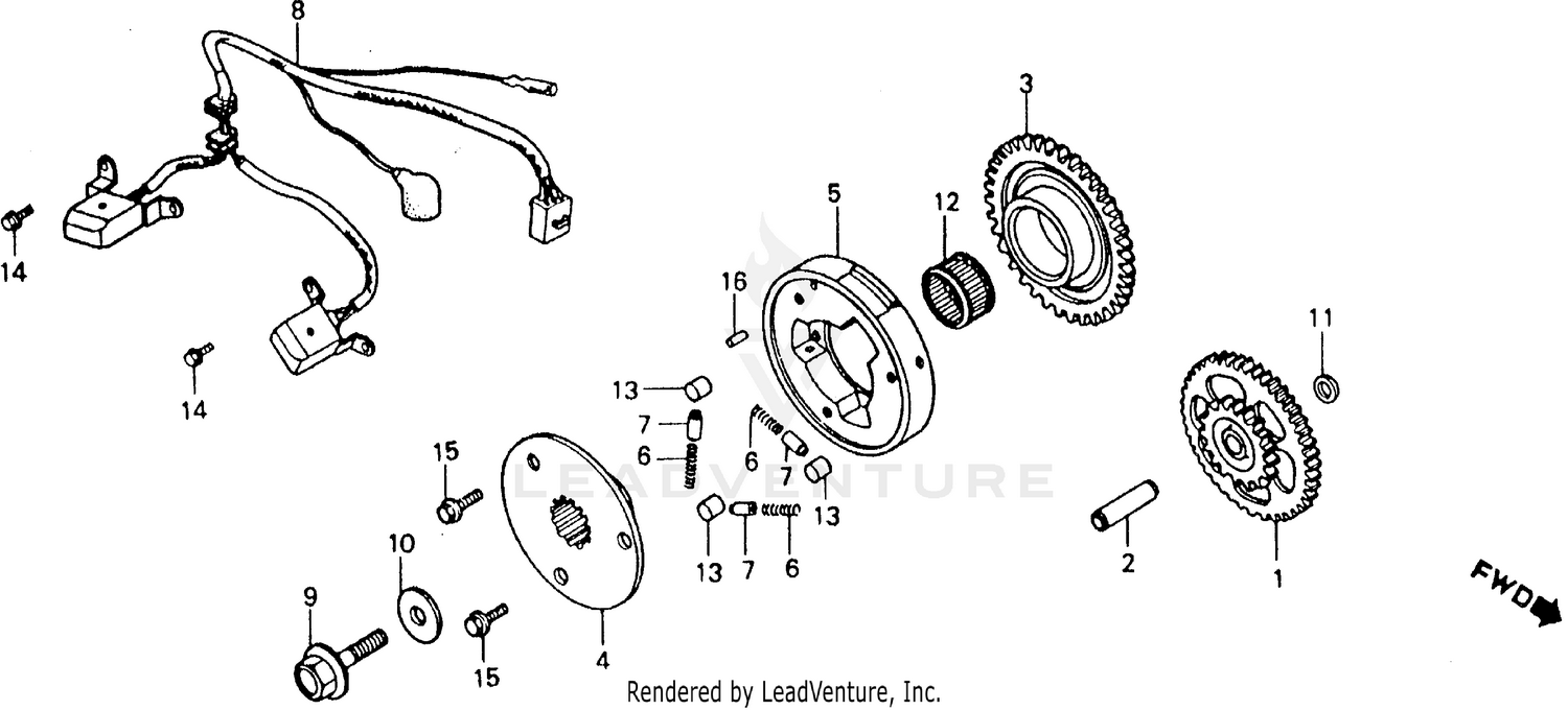PULSE GENERATOR + STARTER CLUTCH