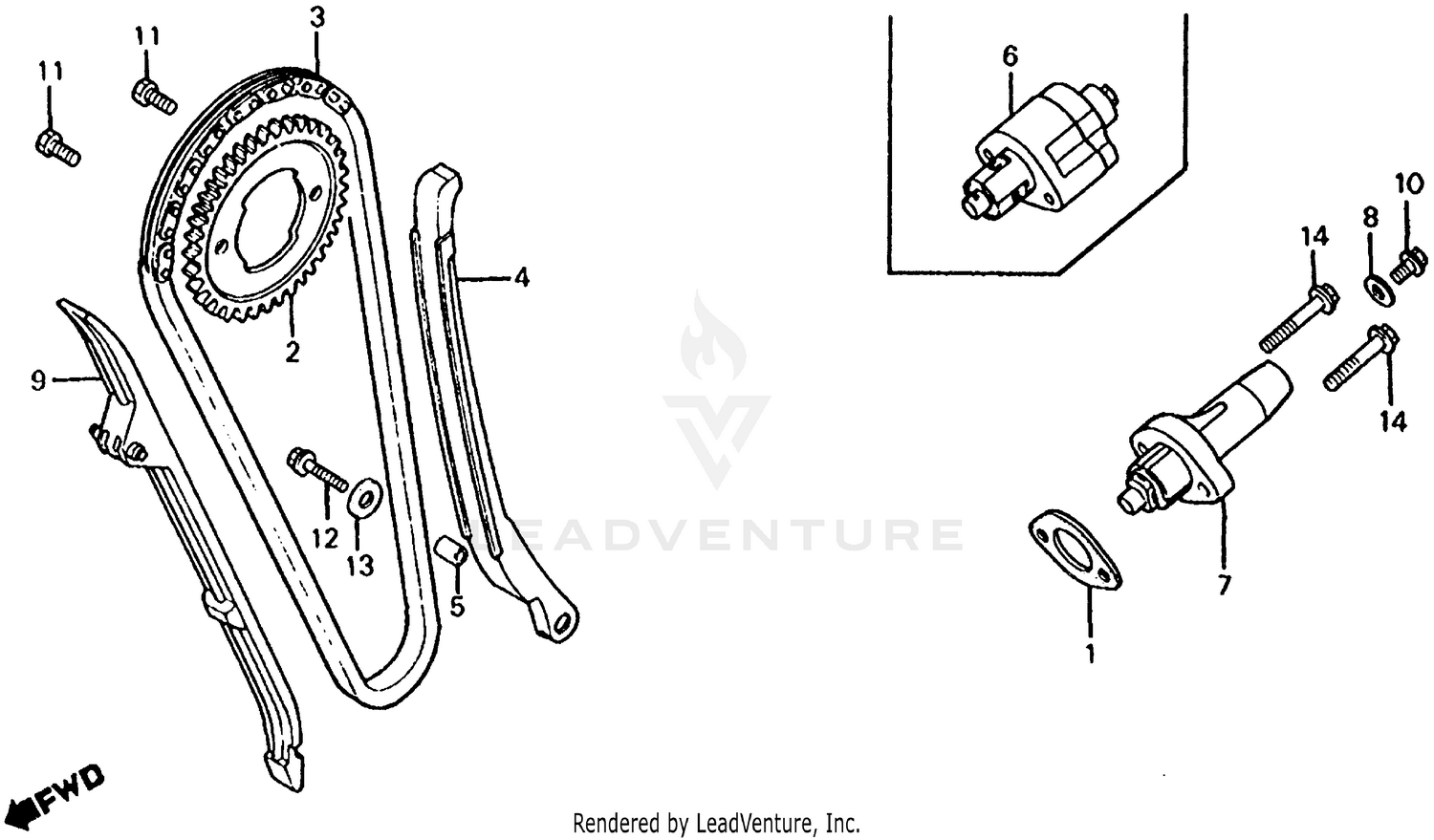 CAM CHAIN + TENSIONER