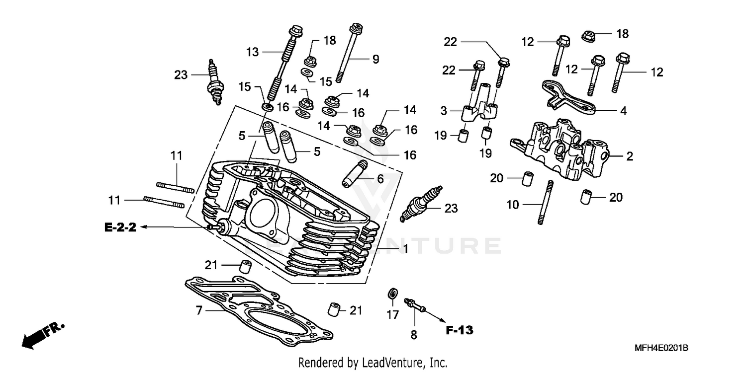 REAR CYLINDER HEAD