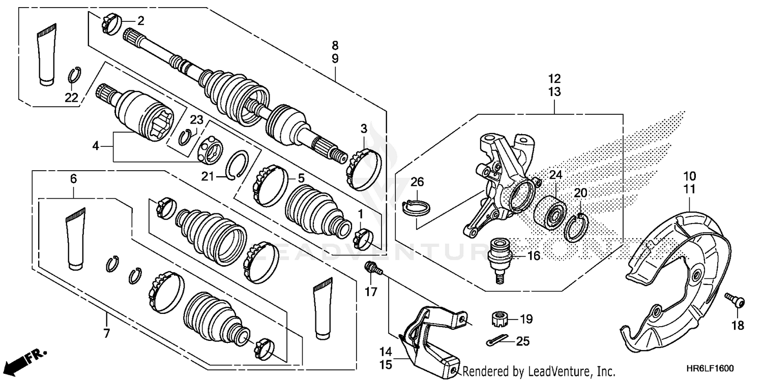 FRONT KNUCKLE@FRONT DRIVE SHAFT