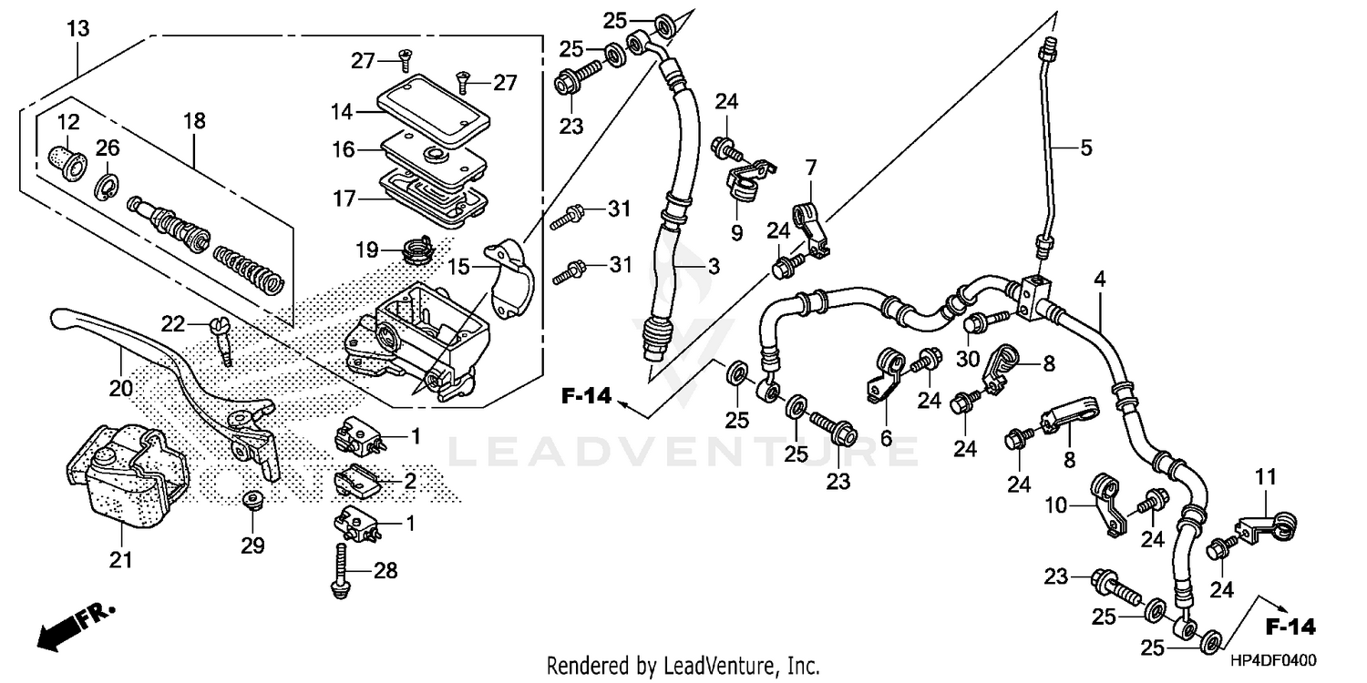 FRONT BRAKE MASTER CYLINDER