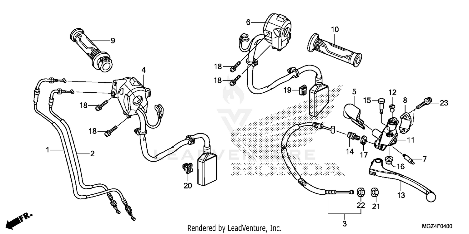 HANDLE LEVER@SWITCH@CABLE